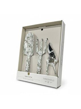 Threshold 3-Piece Garden Tool Set With Pruner Cultivator & Trowel - Floral Patte